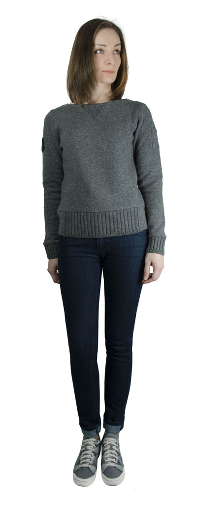 Женский пуловер AERONAUTICA MILITARE grigio medio melange (AM 1332) 