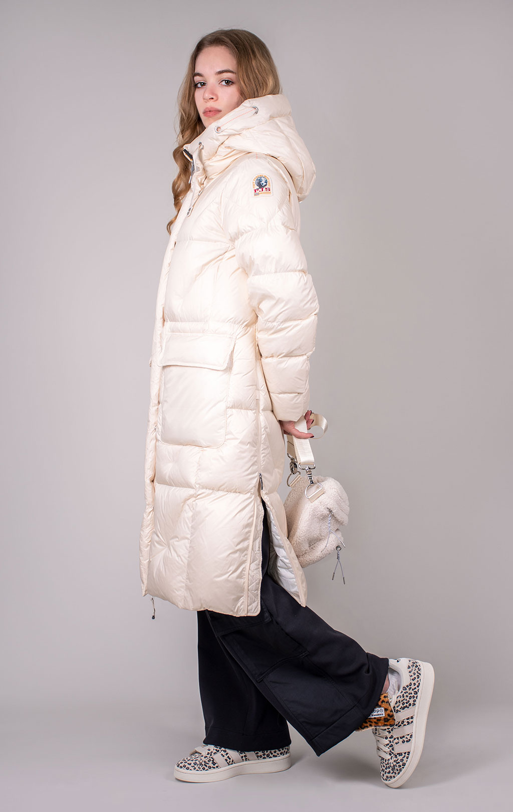 Женское пальто пуховое PARAJUMPERS LEONIE FW 24/25 moonbeam 