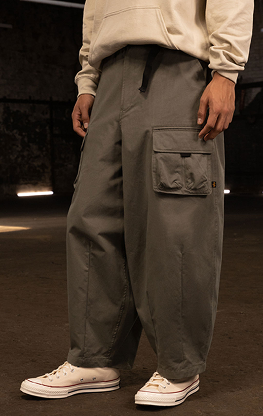 Брюки-карго ALPHA INDUSTRIES OVERSIZED TACTICAL PANT FW 24/25 field grey 