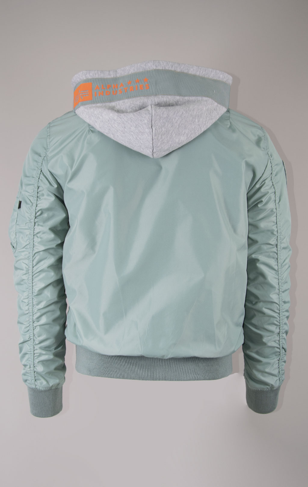 Ветровка-бомбер лётная ALPHA INDUSTRIES TT HOOD CUSTOM MA-1 dusty green 