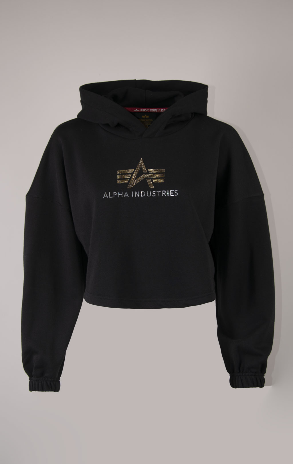 Женская толстовка ALPHA INDUSTRIES CRYSTAL COS HOODY black 