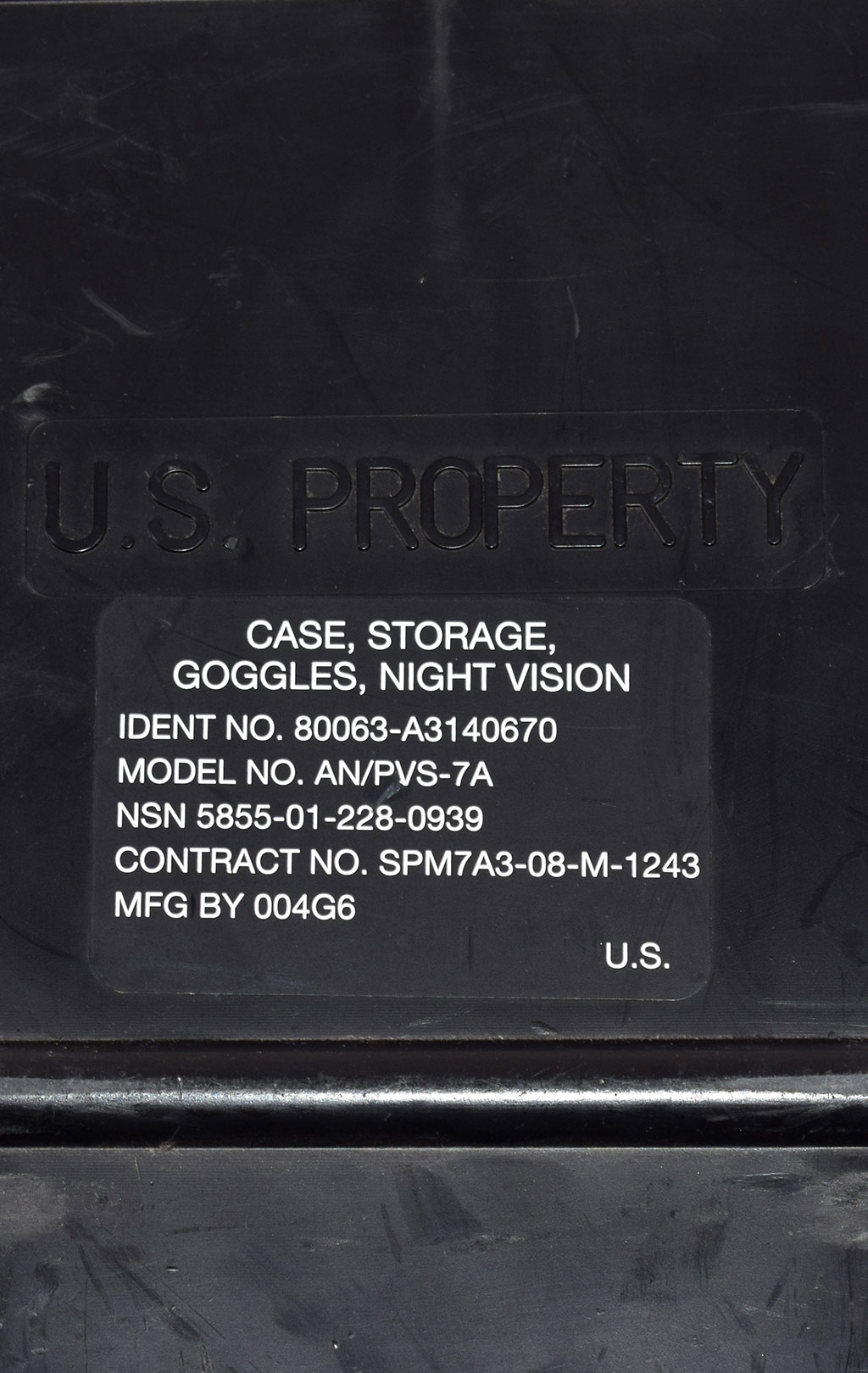 Кейс GOOGLES NIGHT VISION пластик black США