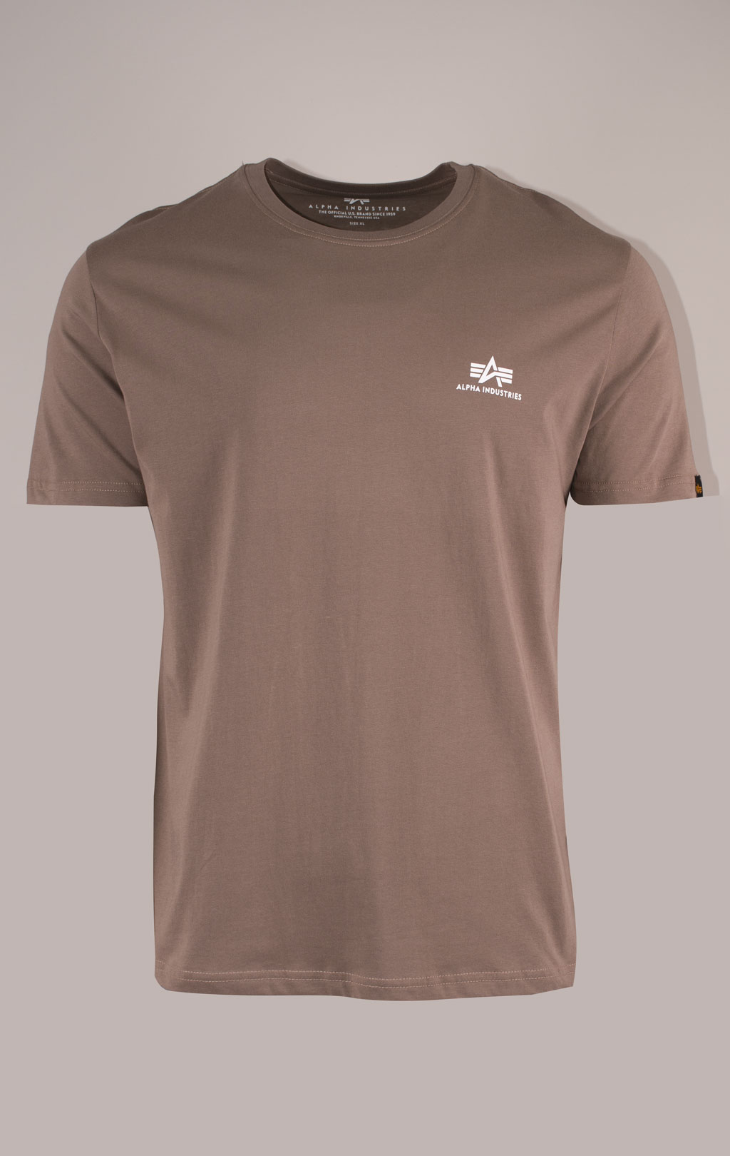 Футболка ALPHA INDUSTRIES BASIC T SMALL LOGO taupe 