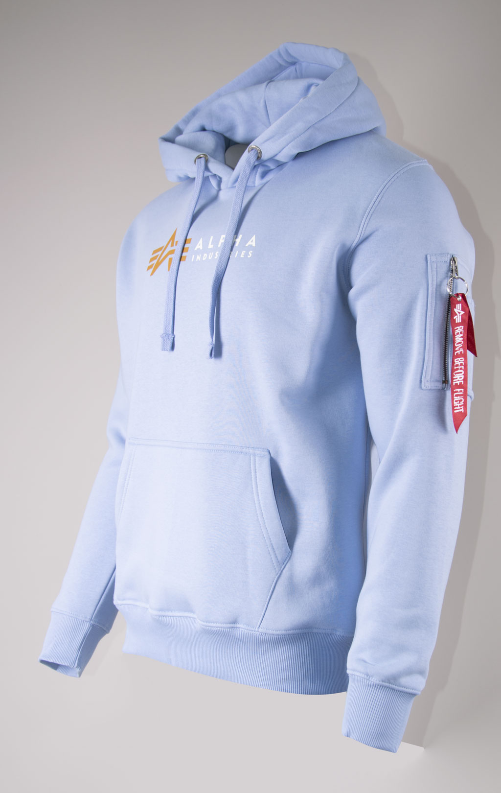 Толстовка ALPHA INDUSTRIES ALPHA LABEL HOODY light blue 