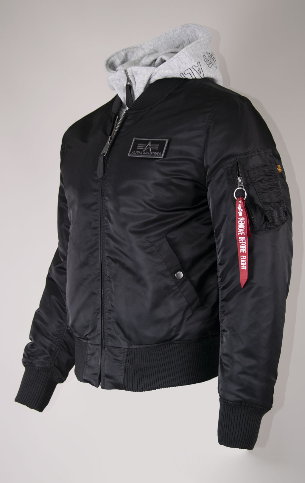 Куртка-бомбер лётная ALPHA INDUSTRIES D-Tec big size MA-1 black 