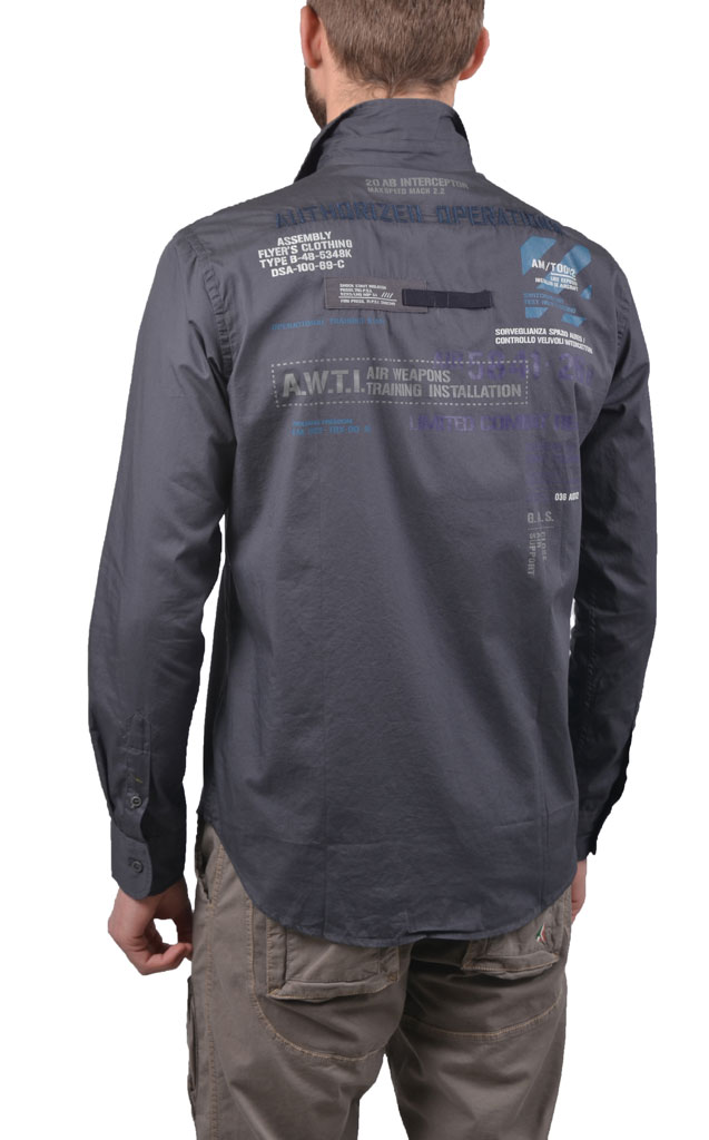 Рубашка AERONAUTICA MILITARE grigio fango (CA 846) 