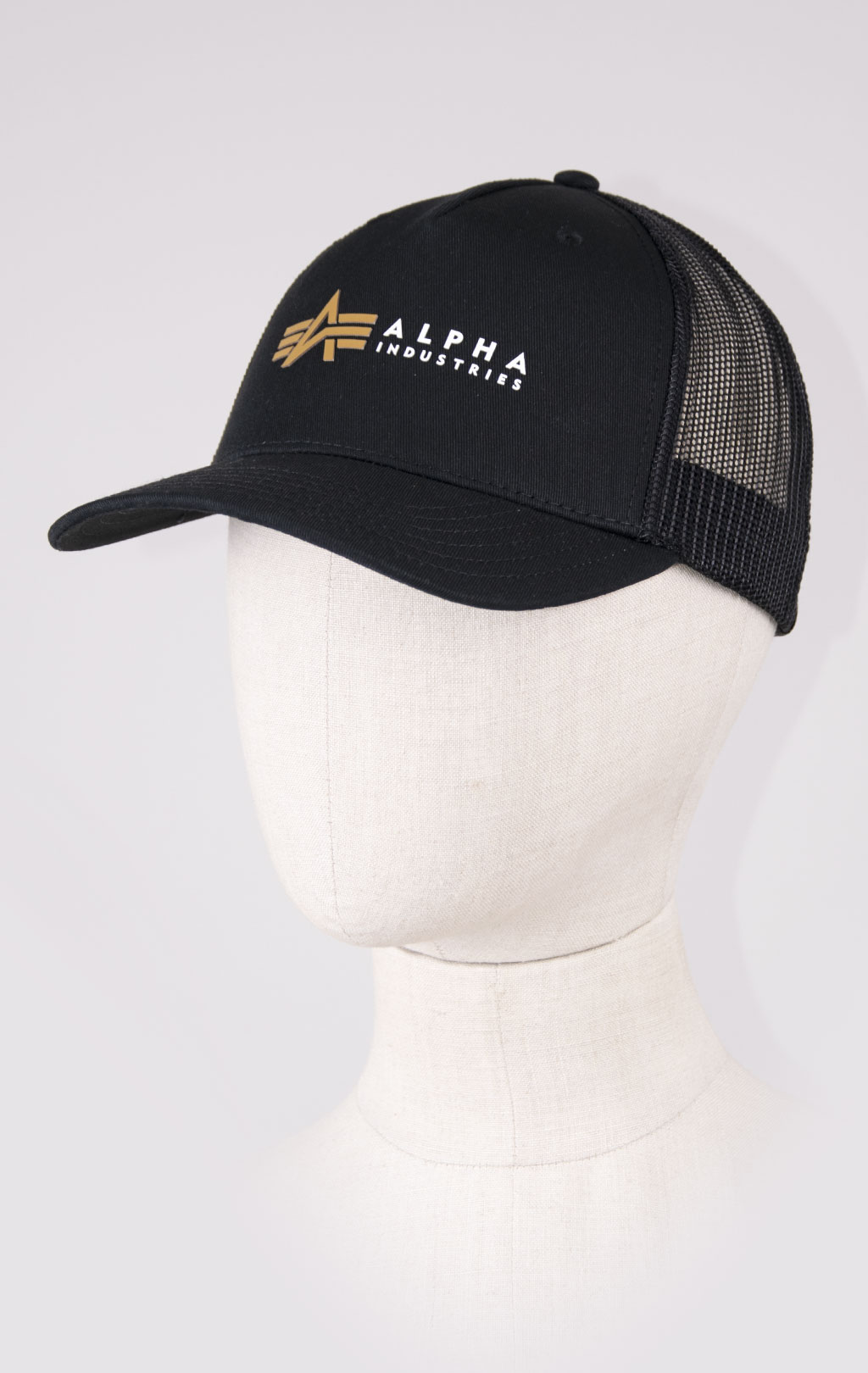 Бейсболка ALPHA INDUSTRIES ALPHA LABEL TRUCKER CAP black 