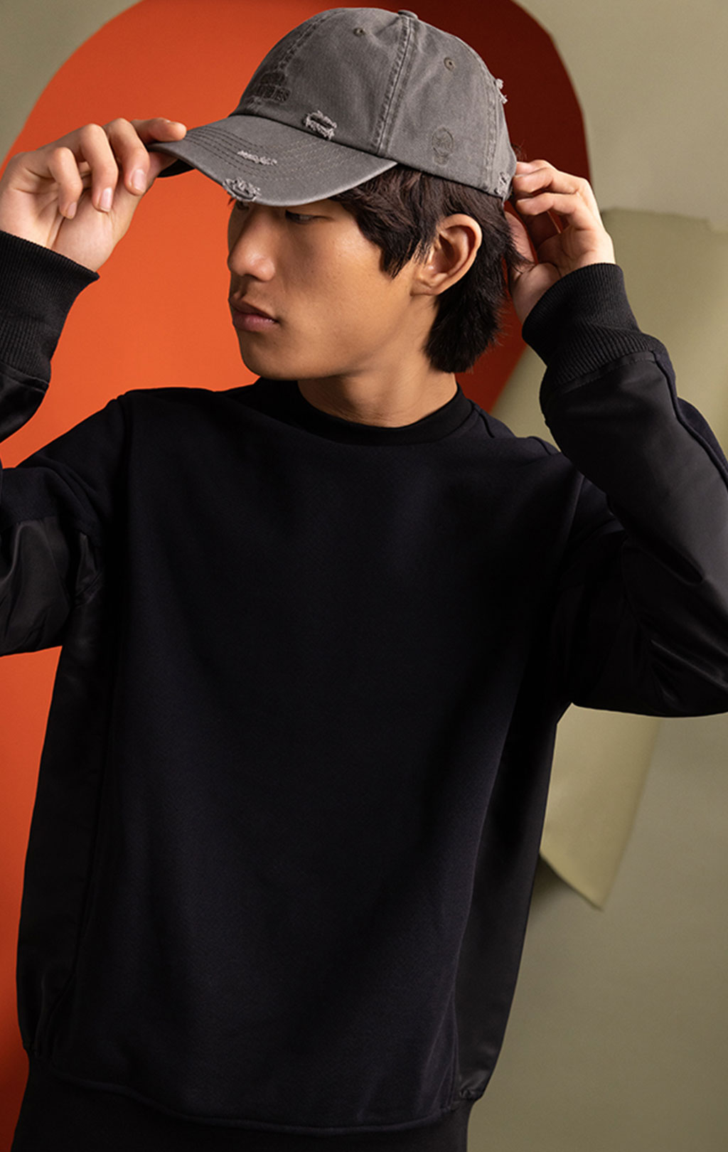 Свитшот ALPHA INDUSTRIES MIXED MEDIA CREWNECK FW 24/25 black 