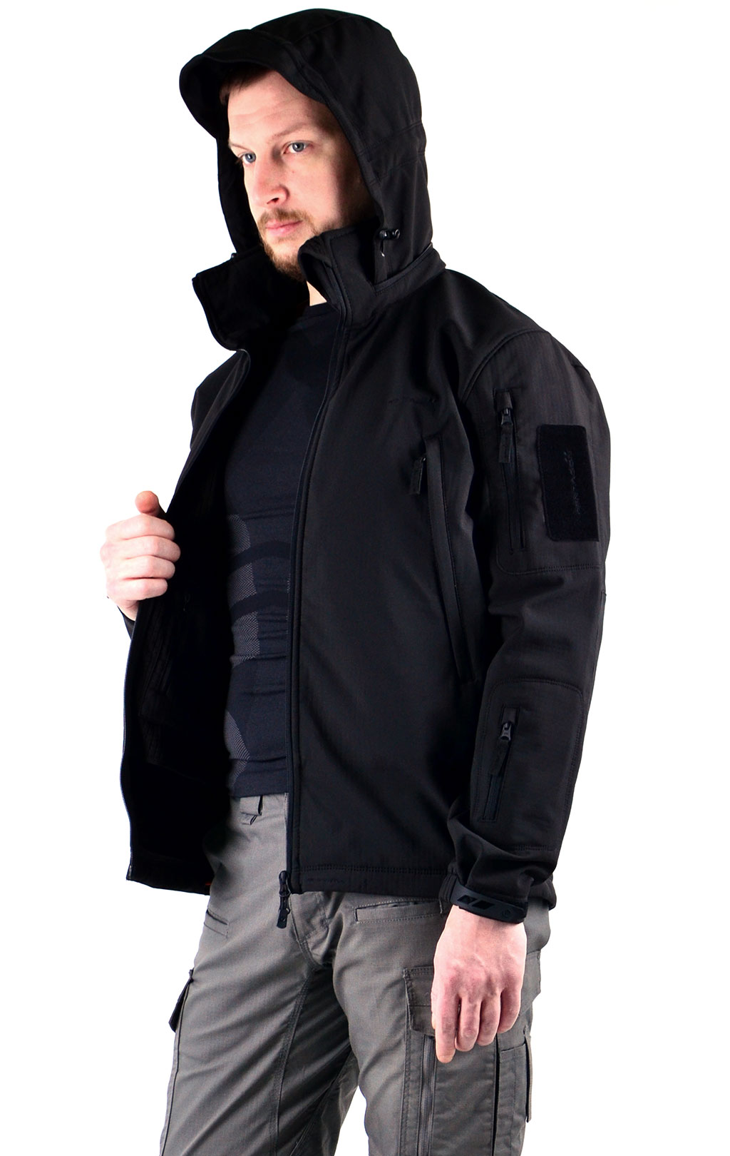 Куртка тактическая softshell Pentagon мембрана ARTAXES Soft Shell black 08011 