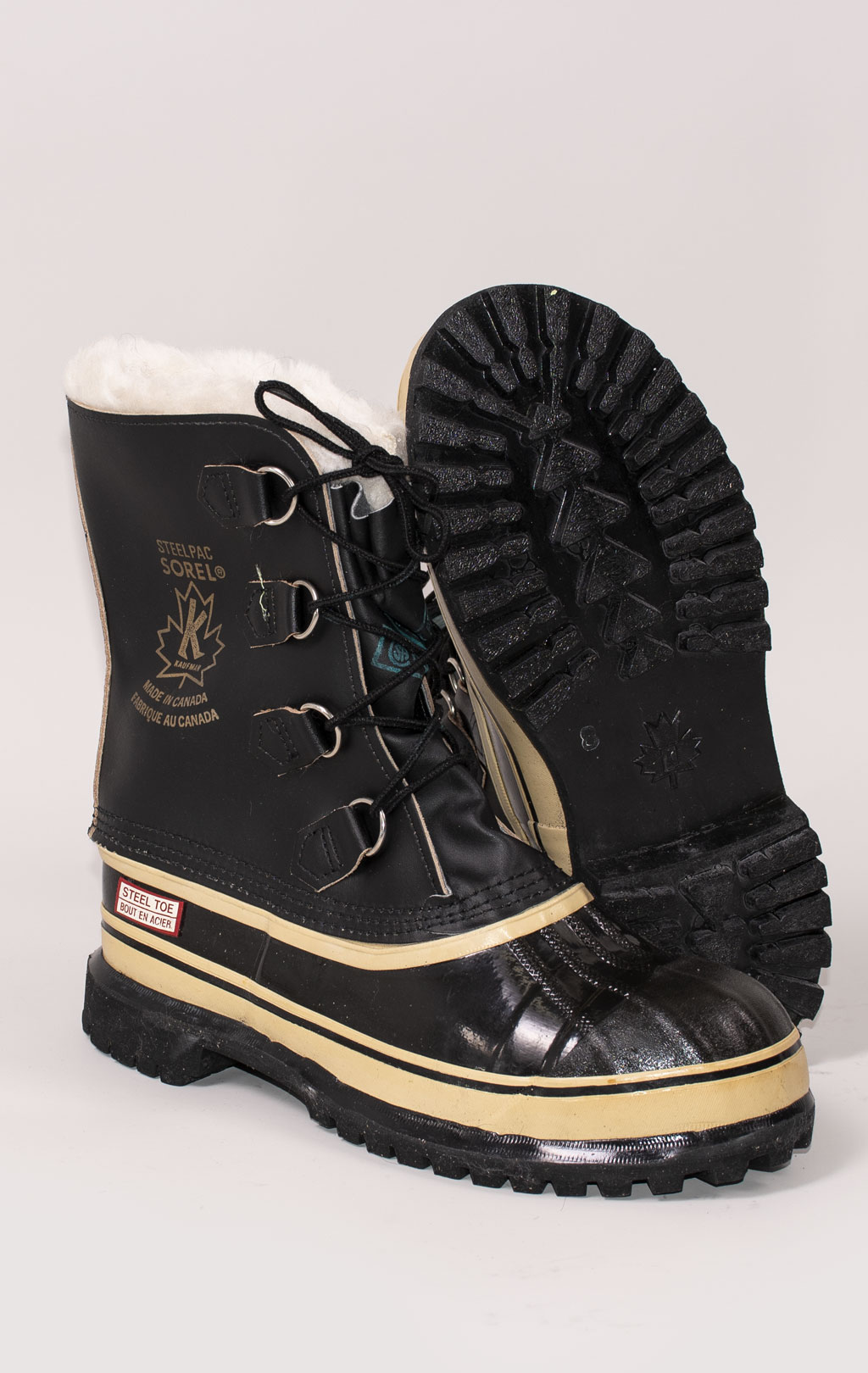 Ботинки зимние SOREL кожа/резина black Канада