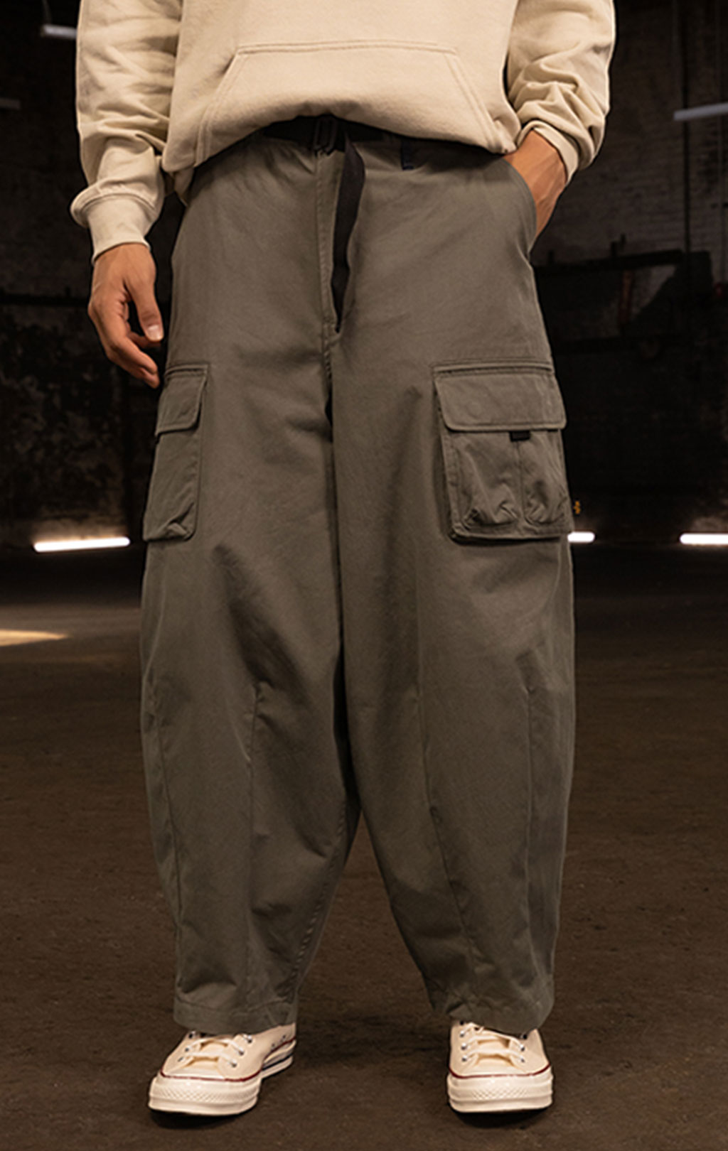 Брюки-карго ALPHA INDUSTRIES OVERSIZED TACTICAL PANT FW 24/25 field grey 