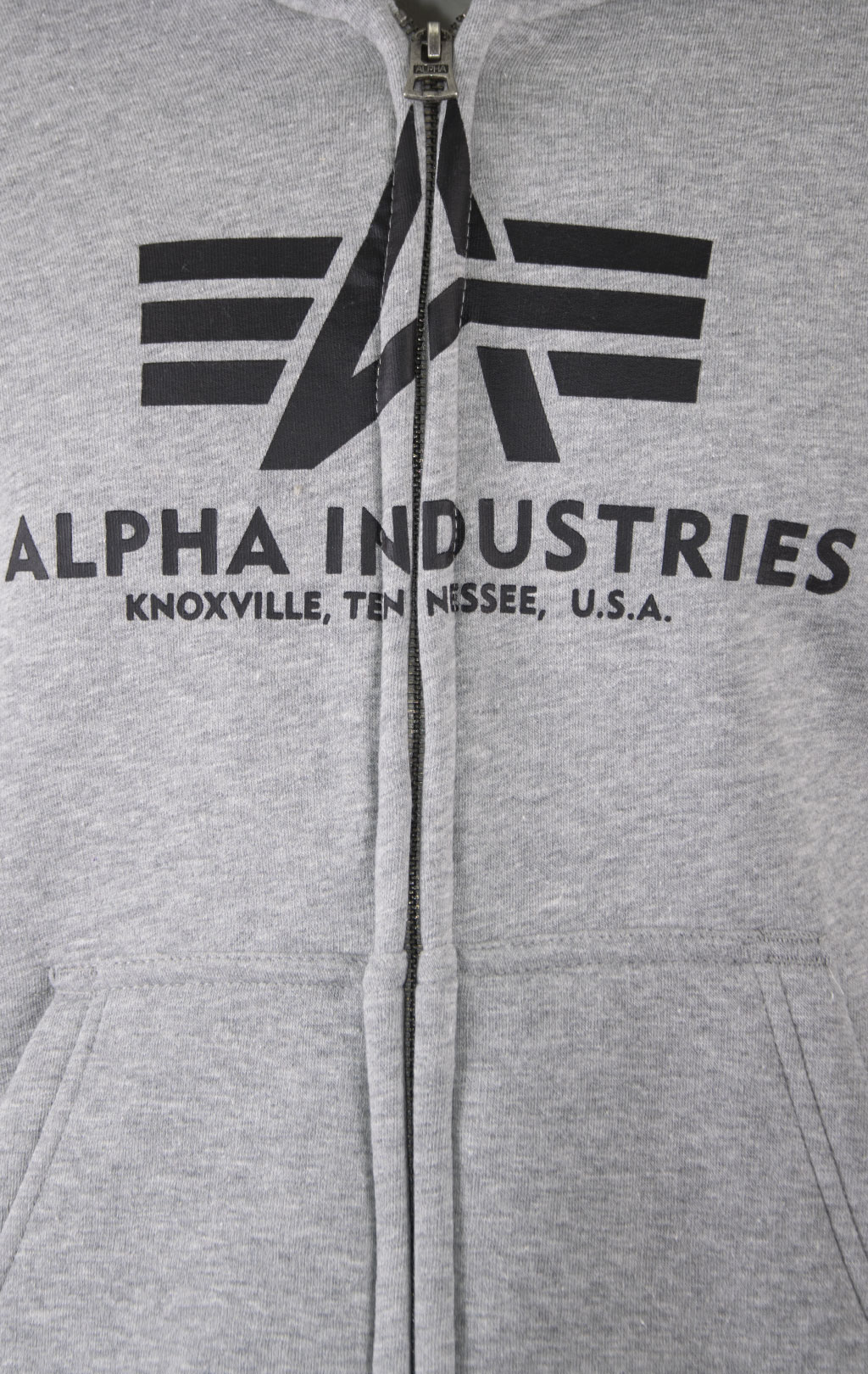 Толстовка ALPHA INDUSTRIES BASIC ZIP HOODY grey heather 