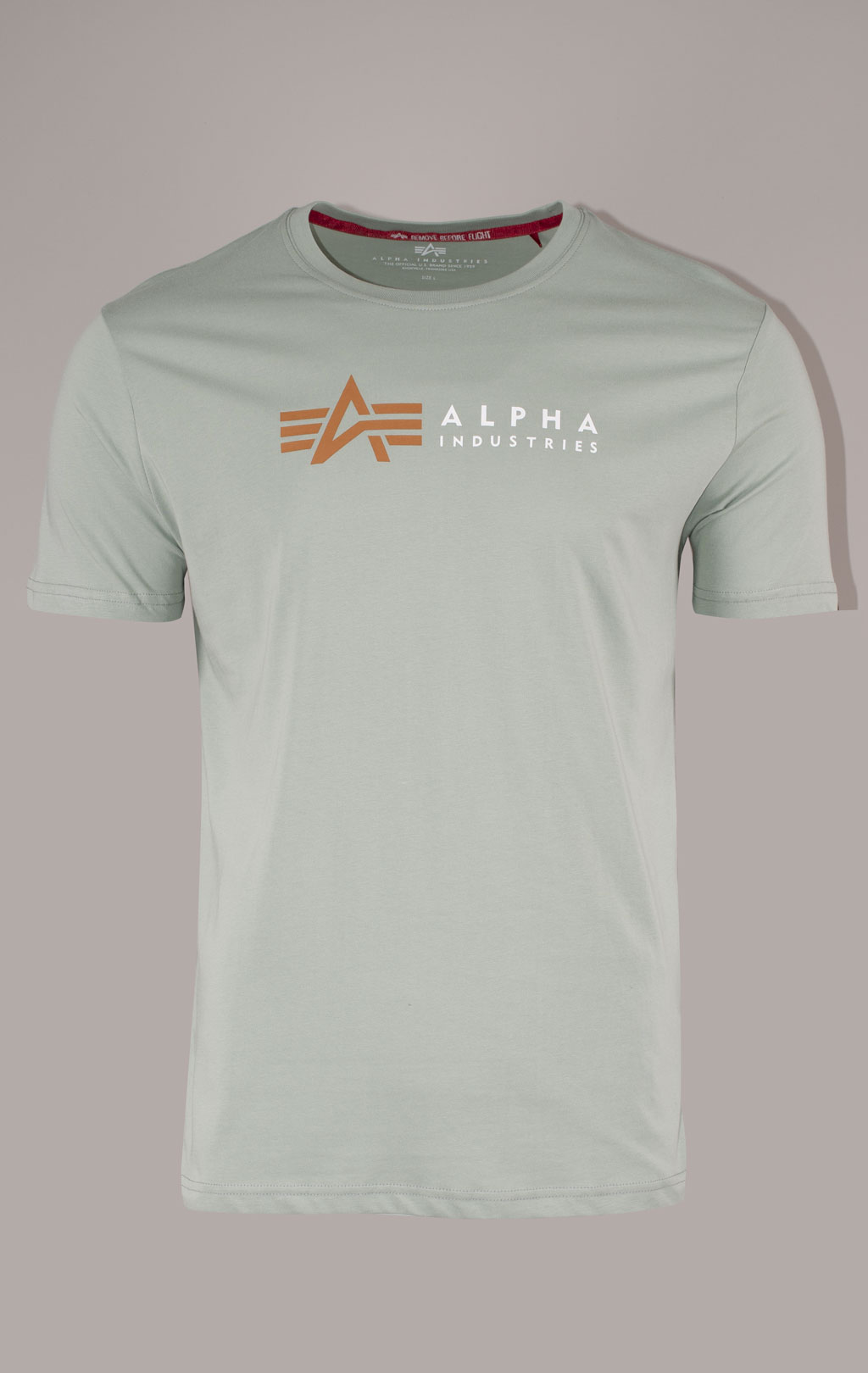 Футболка ALPHA INDUSTRIES ALPHA LABEL TEE dusty green 