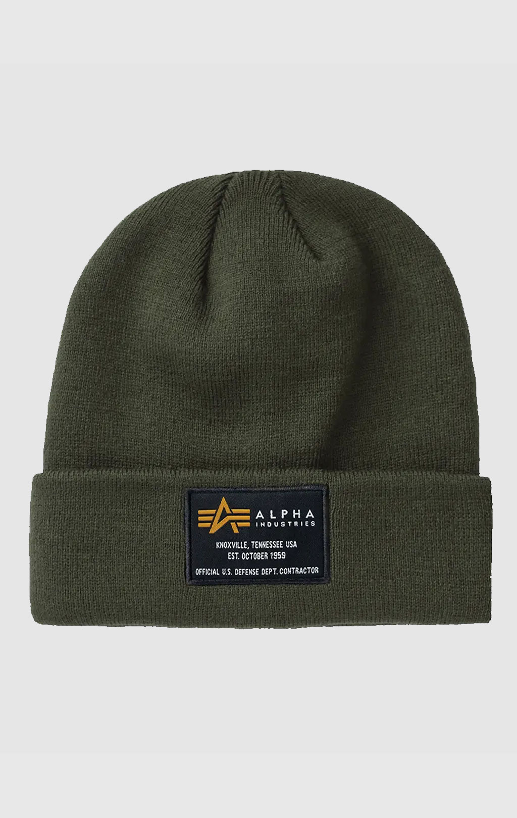 Шапка ALPHA INDUSTRIES CREW BEANIE dark green 