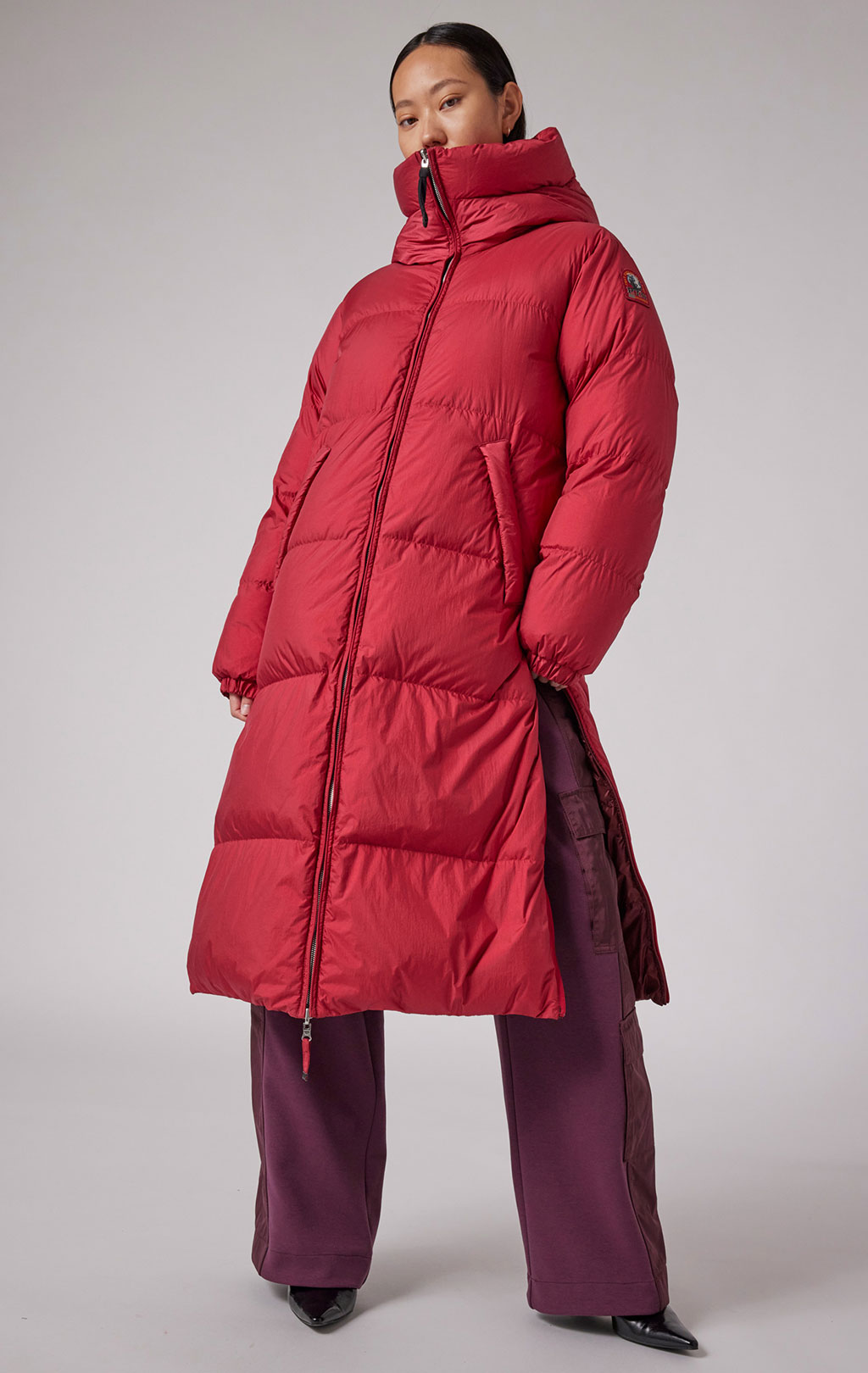 Женское пальто пуховое PARAJUMPERS SLEEPING BAG двустороннее FW 24/25 cerise-amarone 