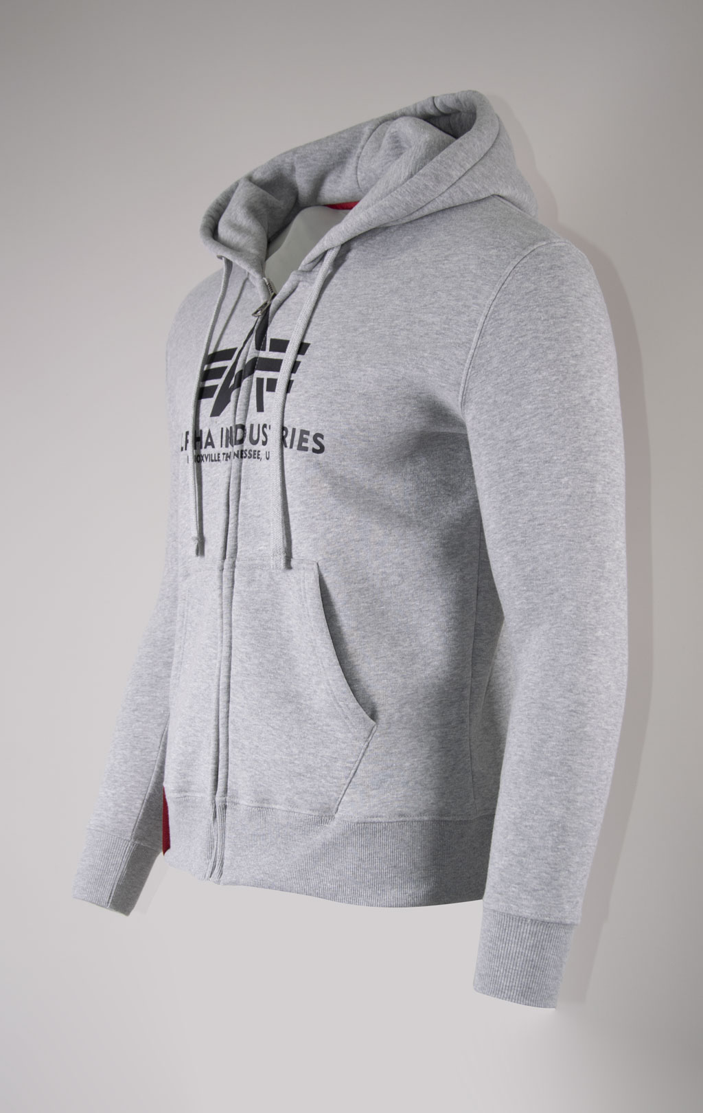 Толстовка ALPHA INDUSTRIES BASIC ZIP HOODY grey heather 