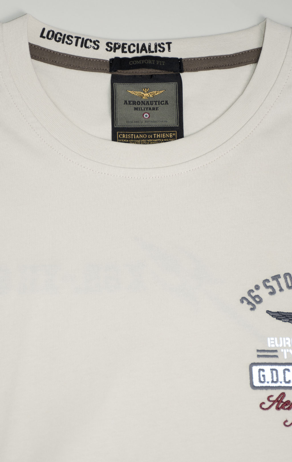 Футболка AERONAUTICA MILITARE FW 24/25/TR white beige (TS 2326) 