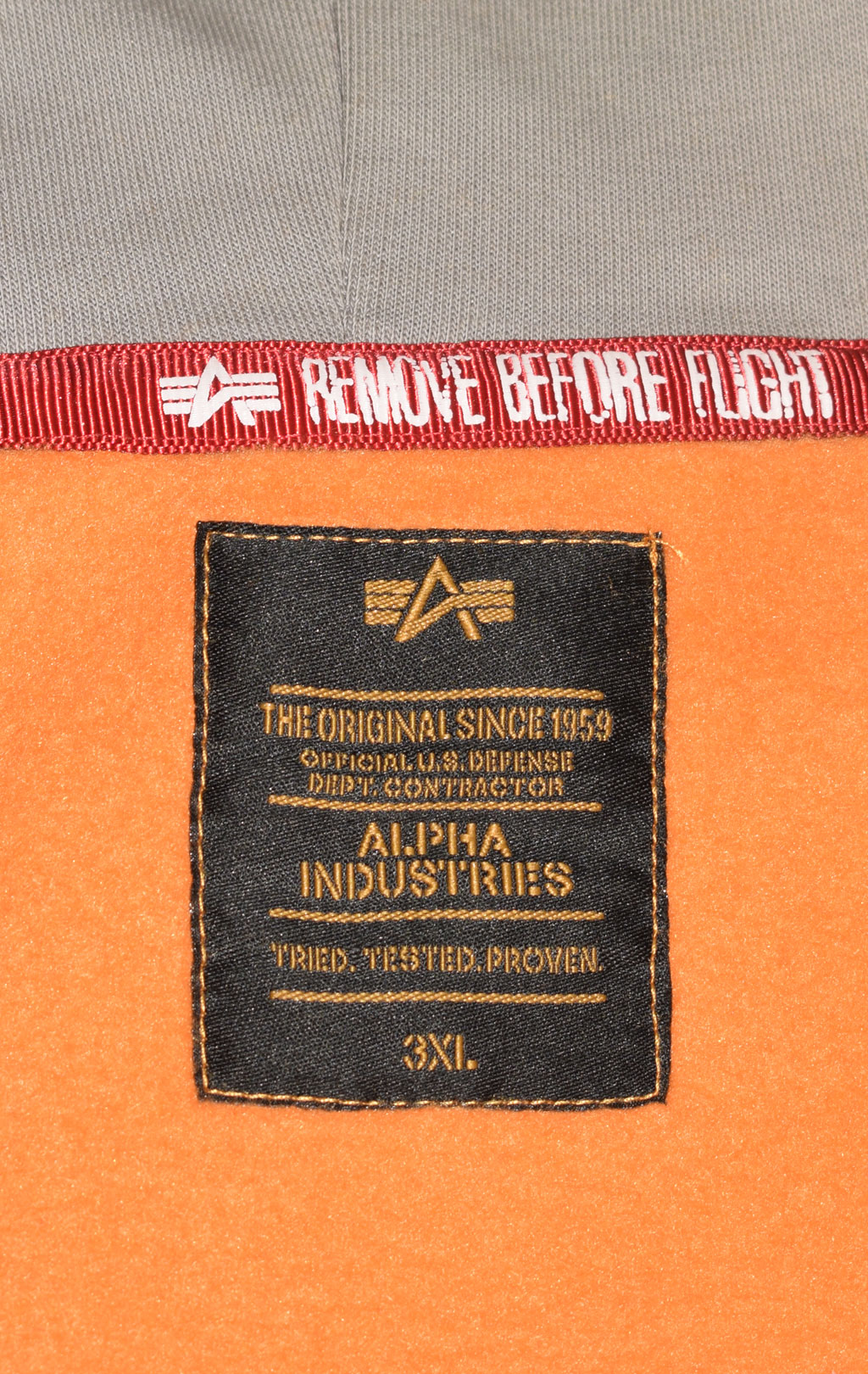 Толстовка ALPHA INDUSTRIES NASA SPACE CAMP HOODY alpha orange 