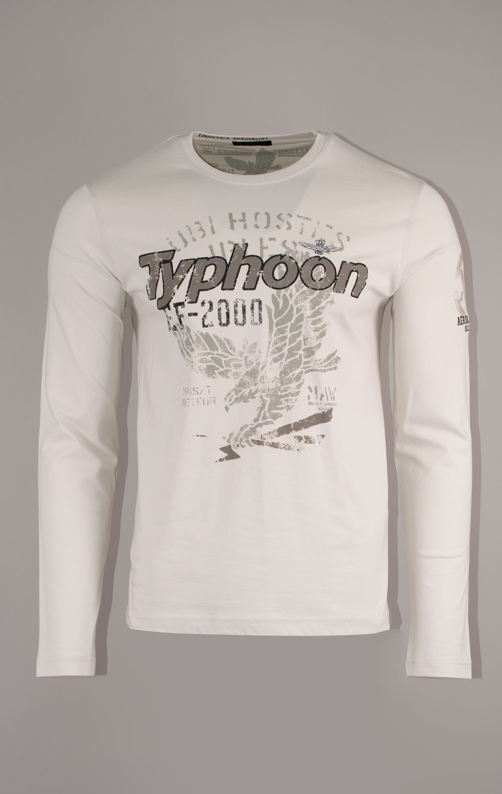 Лонгслив AERONAUTICA MILITARE FW 24/25/TR white beige (TS 2324) 