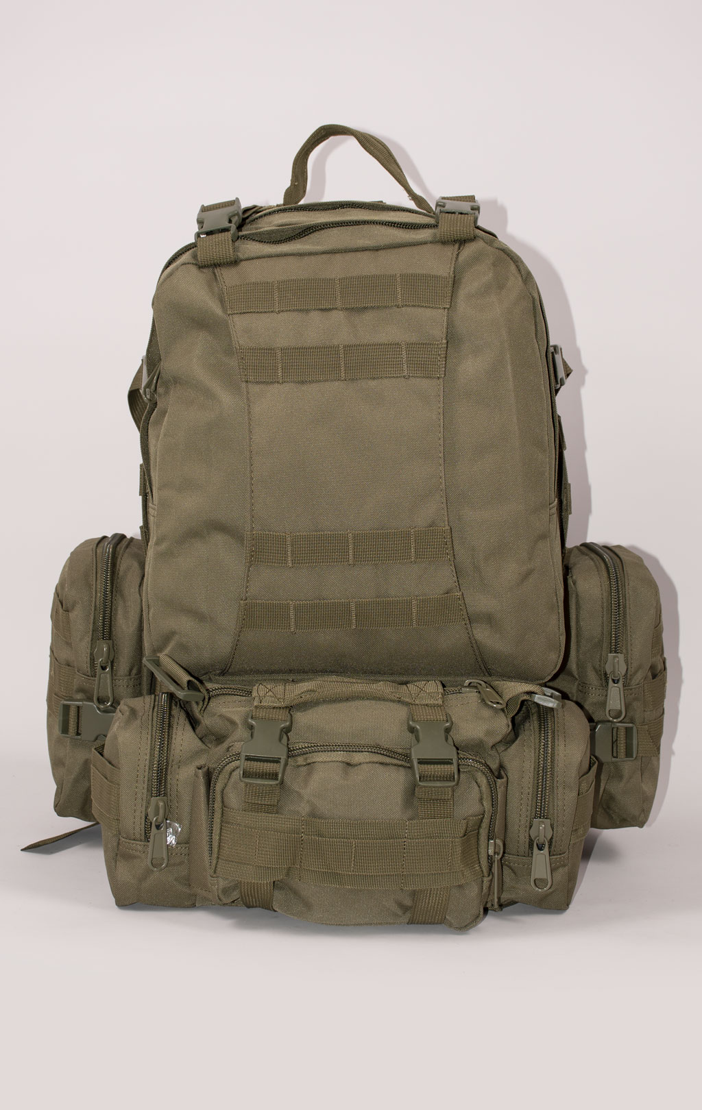 Рюкзак тактический ASSAULT 60L с поясной сумкой + 2 подсумка olive BS-016 Китай