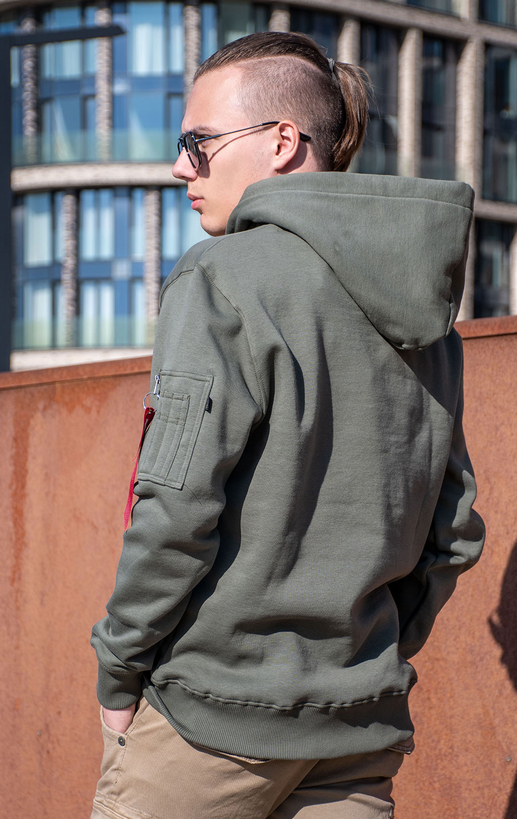 Толстовка ALPHA INDUSTRIES ALPHA LABEL HOODY dark olive 