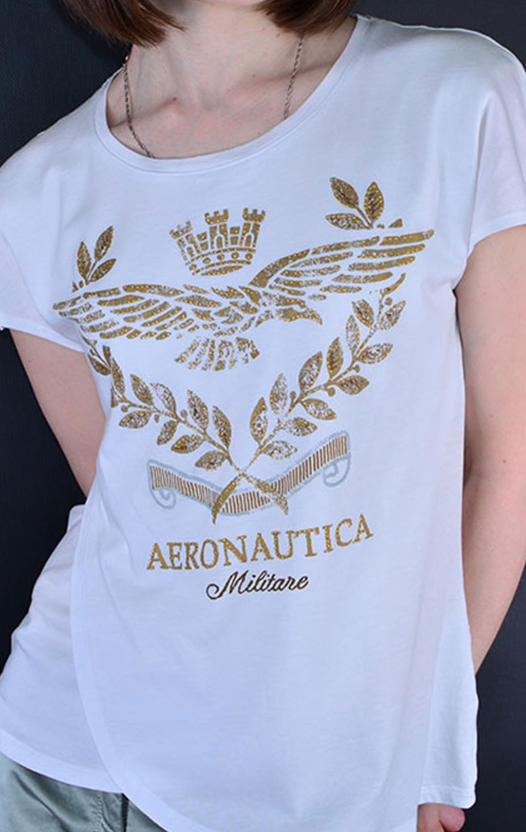 Женская футболка AERONAUTICA MILITARE bianco ottico (TS 1492) 