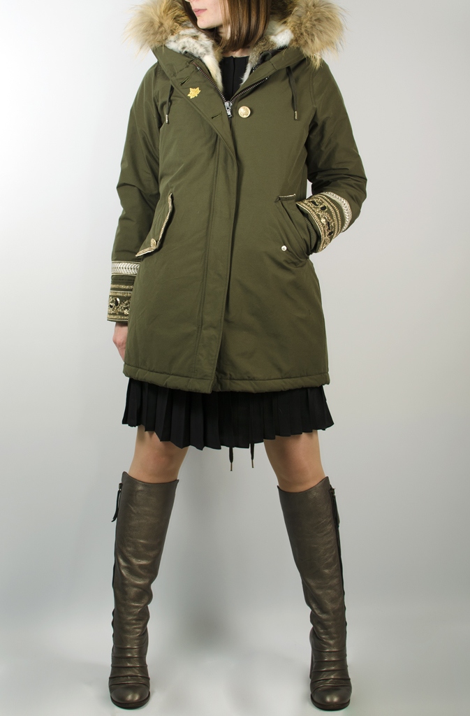 Женская куртка-парка CANADIAN NEW EMBROIDERY ESKIMO army (WEMBRO) 