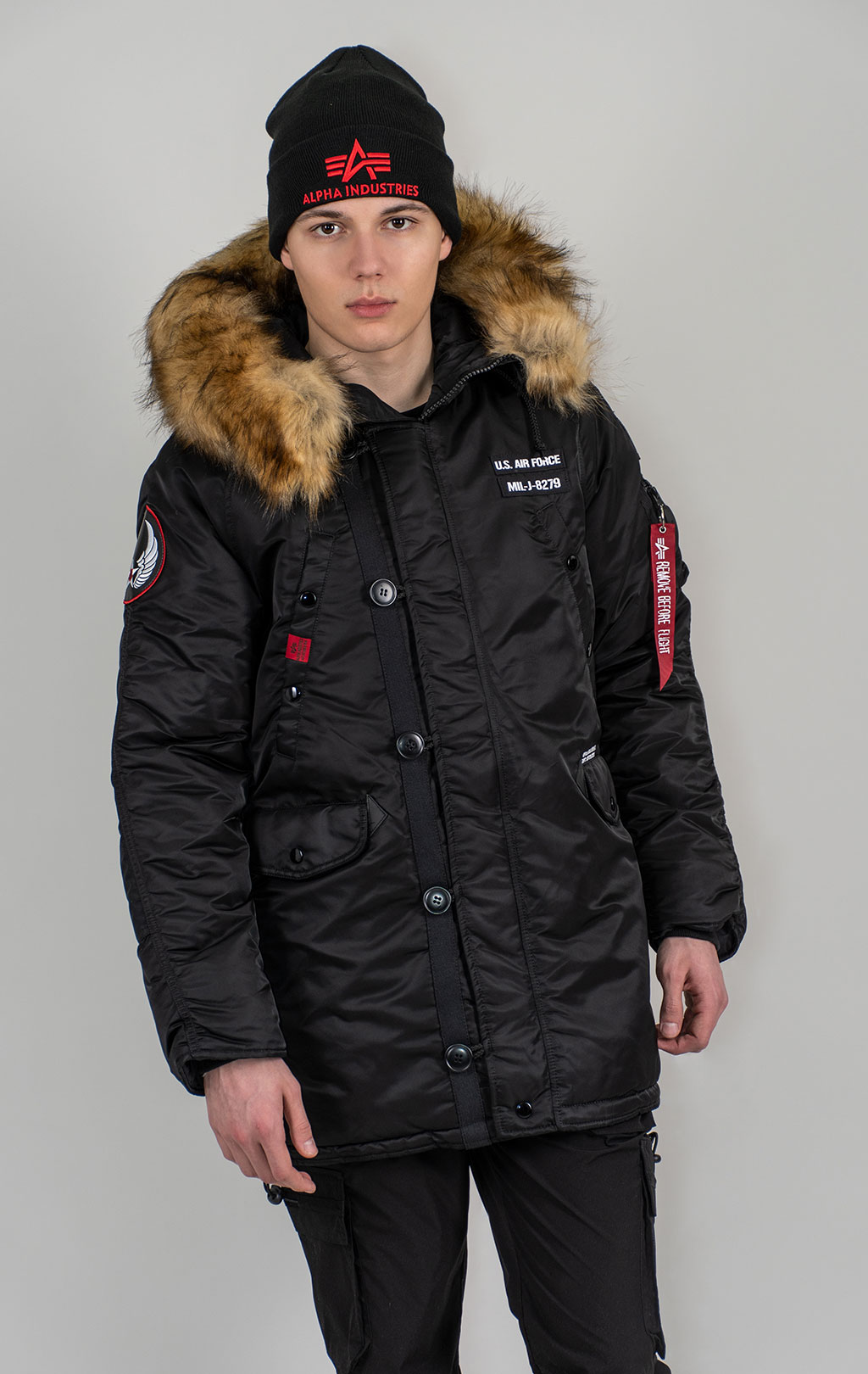 Аляска ALPHA INDUSTRIES AIRBORNE N-3B black 