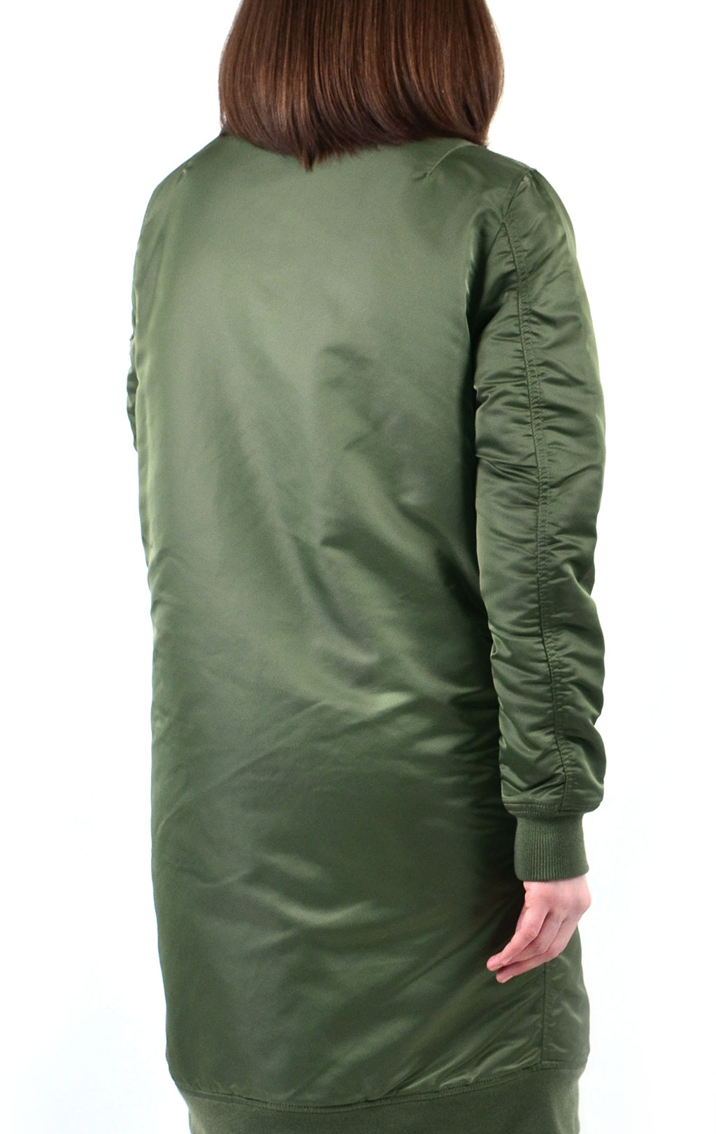 Женская куртка-бомбер лётная ALPHA INDUSTRIES COAT RIB MA-1 sage green 