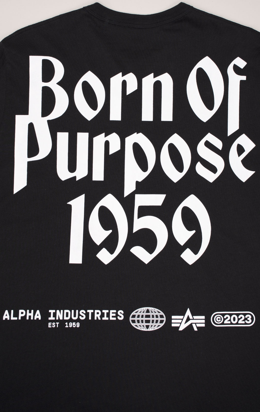 Футболка ALPHA INDUSTRIES BORN OF PURPOSE TEE плотная FW 24/25 black 