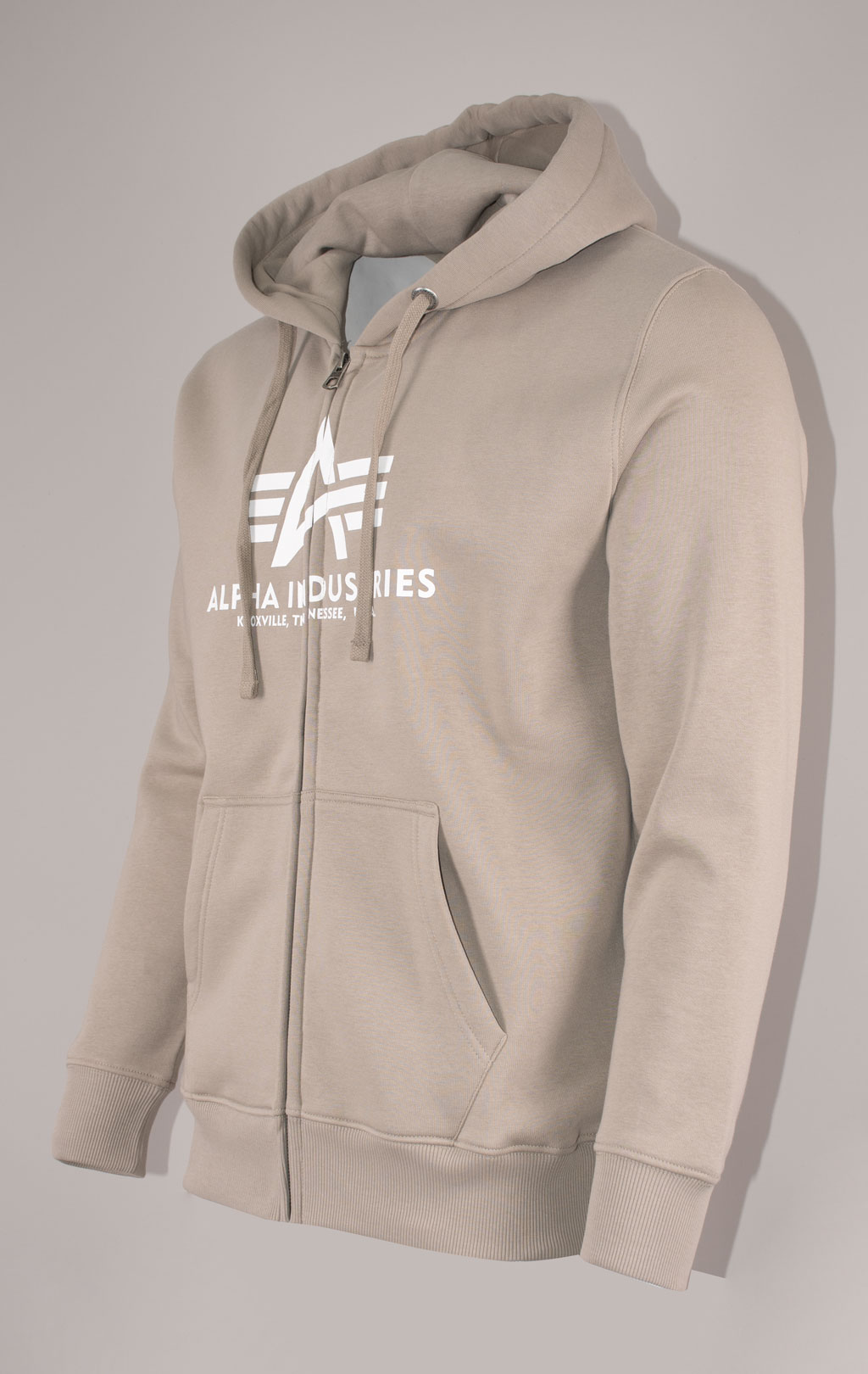 Толстовка ALPHA INDUSTRIES BASIC ZIP HOODY vintage sand 