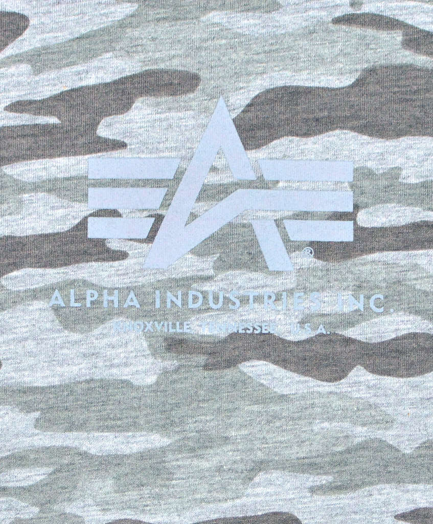 Женская футболка ALPHA INDUSTRIES BASIC T grey camo 
