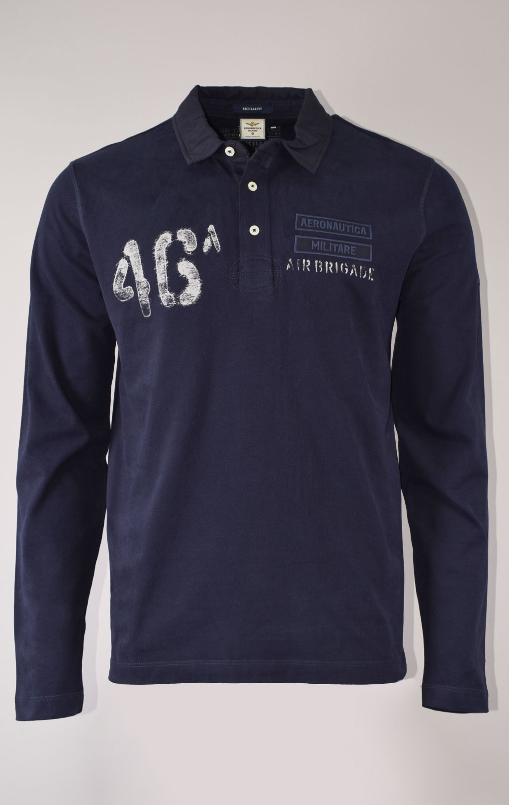 Поло-лонгслив AERONAUTICA MILITARE big size FW 23/24/TR dark blue (PO 1708) 