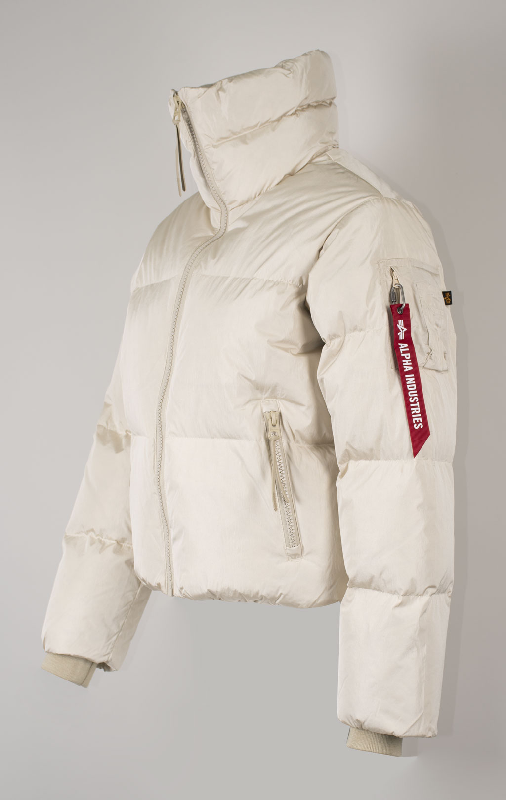 Женская куртка ALPHA INDUSTRIES SIERRA SHORT PUFFER FW 24/25 limestone 