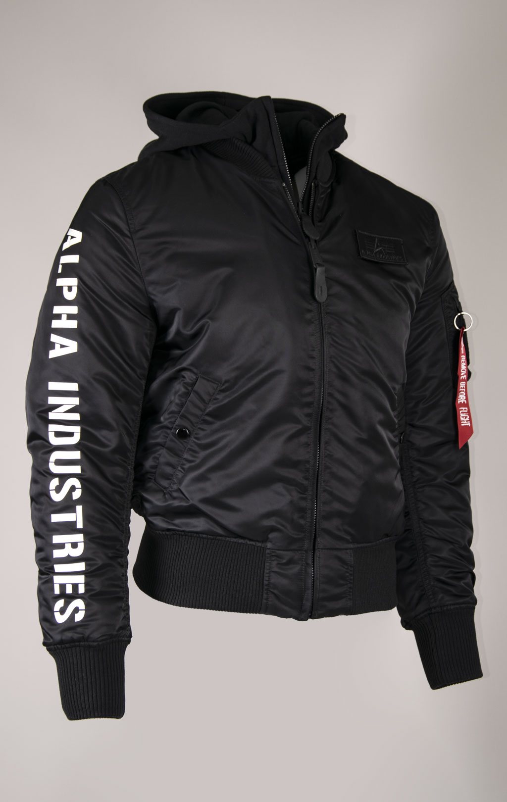 Куртка-бомбер лётная ALPHA INDUSTRIES D-Tec SE MA-1 black/reflective 