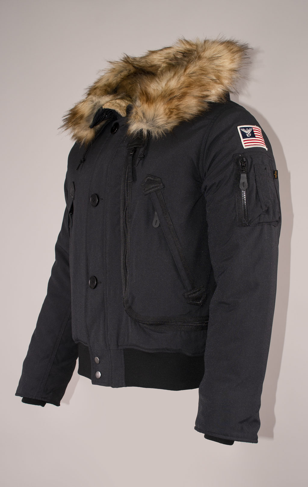 Аляска короткая ALPHA INDUSTRIES POLAR SV big size black 