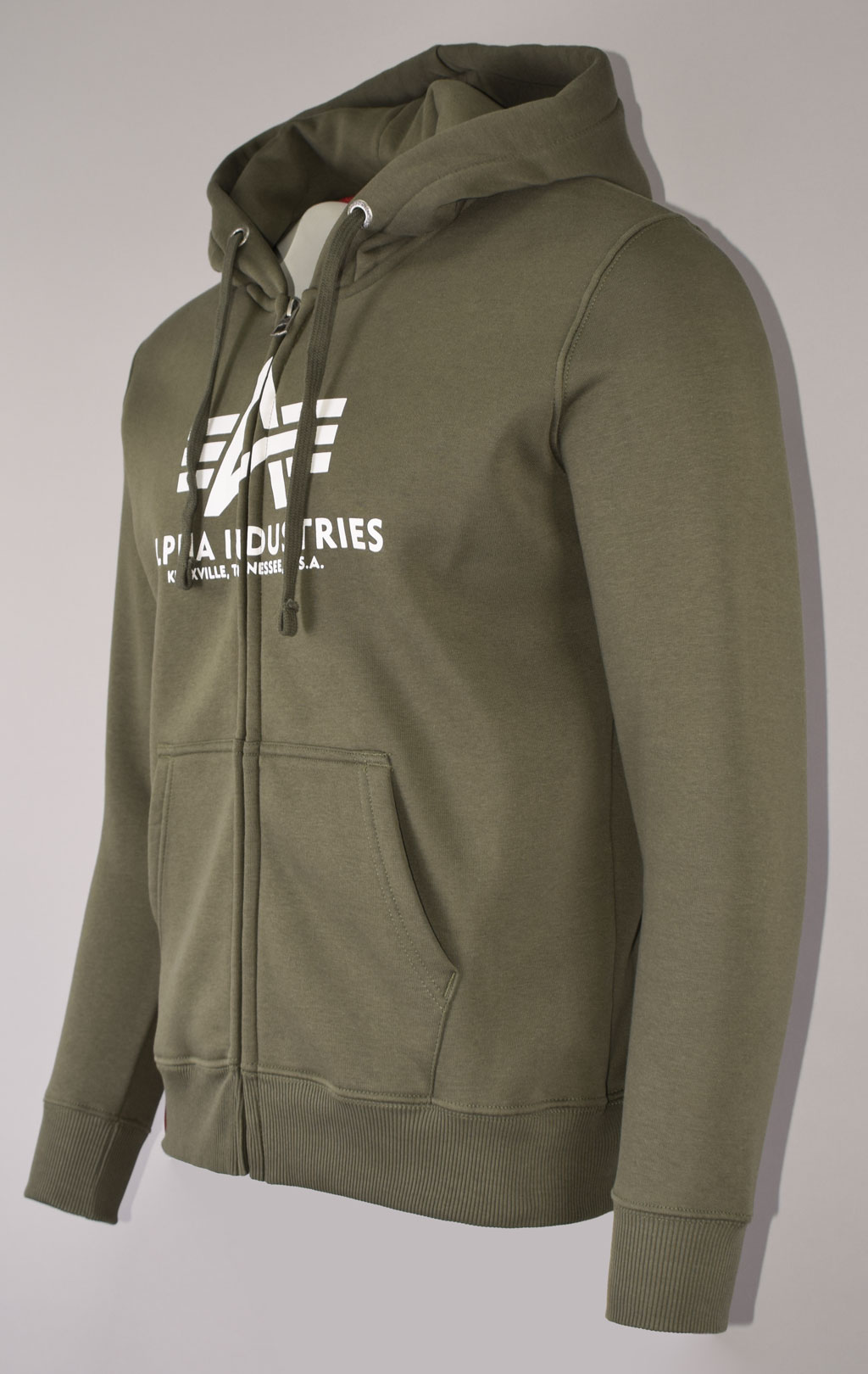 Толстовка ALPHA INDUSTRIES BASIC ZIP HOODY dark olive 