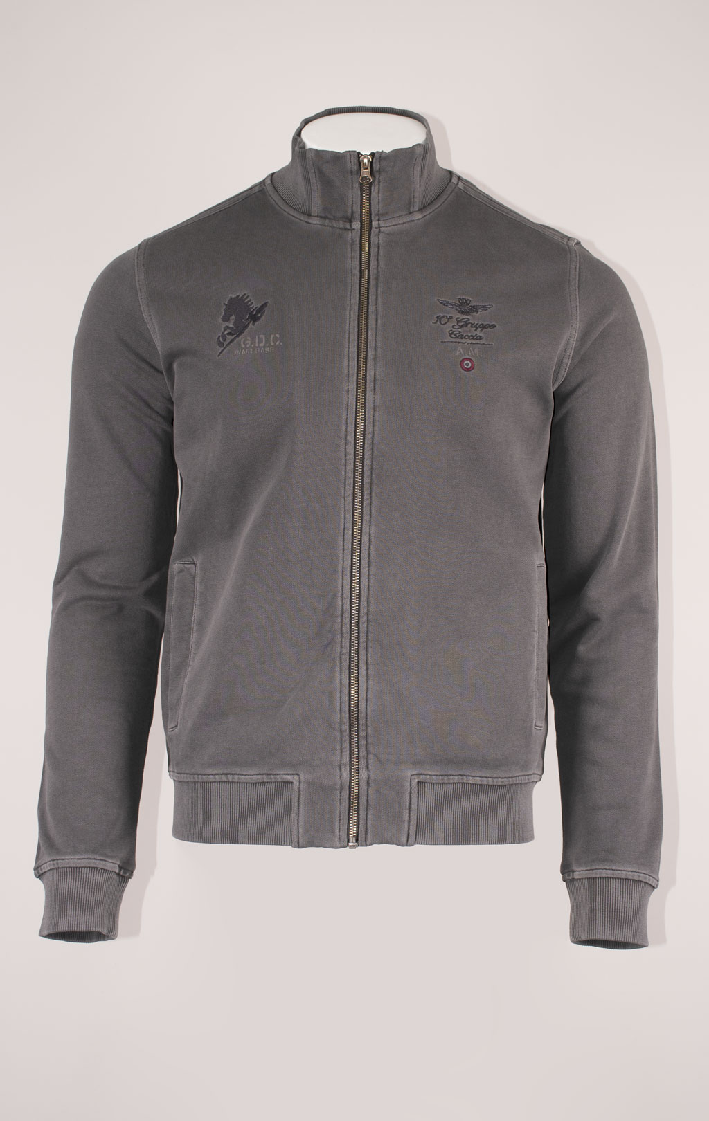 Олимпийка AERONAUTICA MILITARE FW 24/25/TR black washed (FE 1941) 