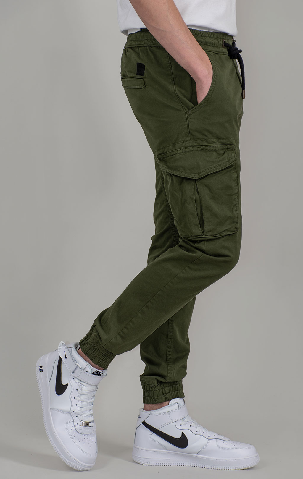 Брюки джоггеры ALPHA INDUSTRIES COTTON TWILL  JOGGER dark olive 