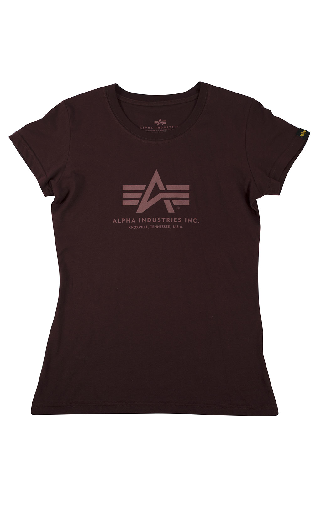 Женская футболка ALPHA INDUSTRIES LOGO T deep maroon 