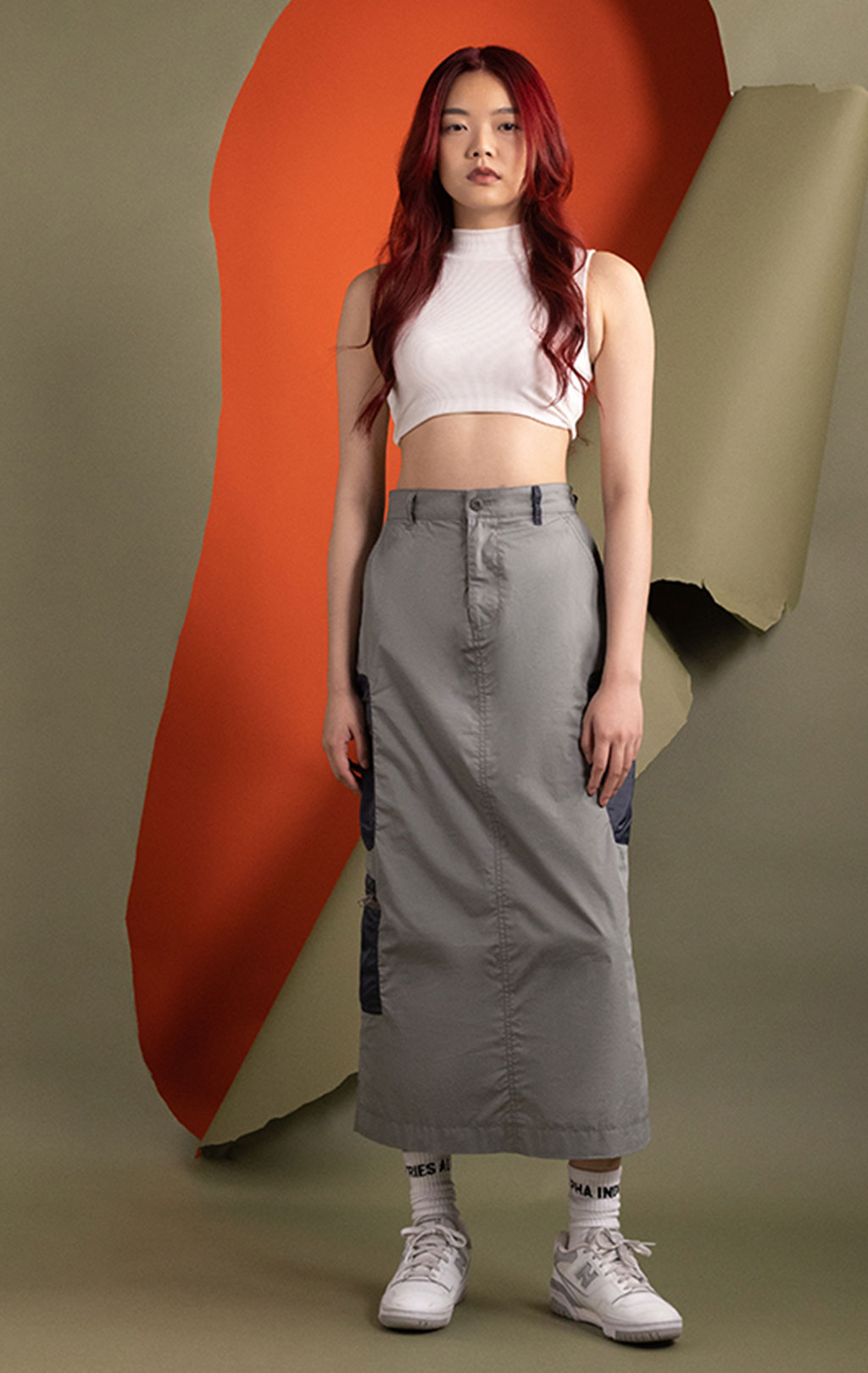 Женская юбка ALPHA INDUSTRIES M-65 SKIRT FW 24/25 field grey 