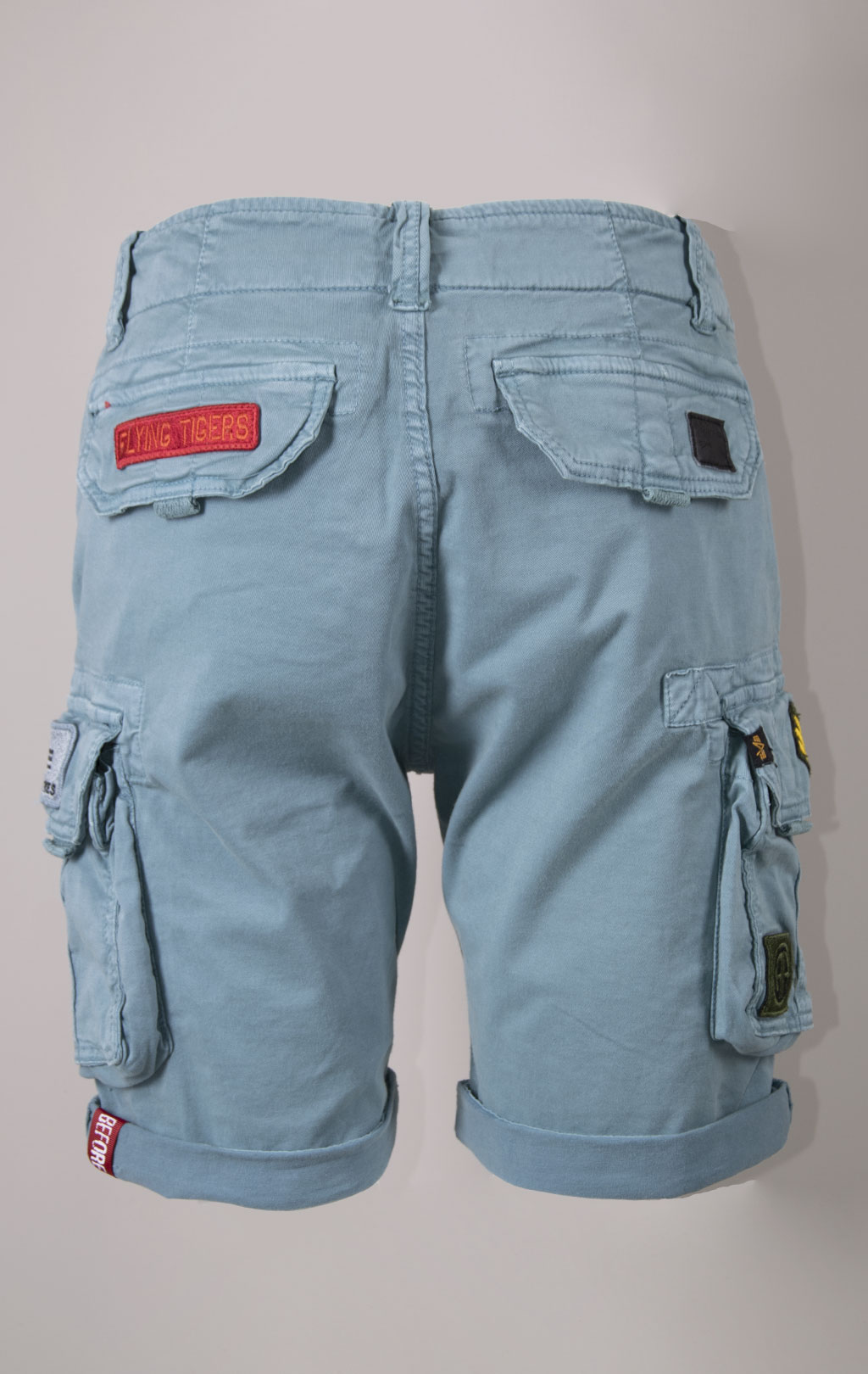 Шорты ALPHA INDUSTRIES CREW SHORT PATCH greyblue 