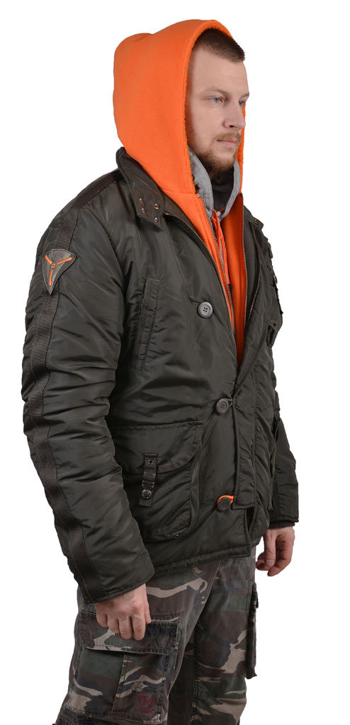 Куртка ALPHA INDUSTRIES COBBS-III оранж. подкладка rep. grey 