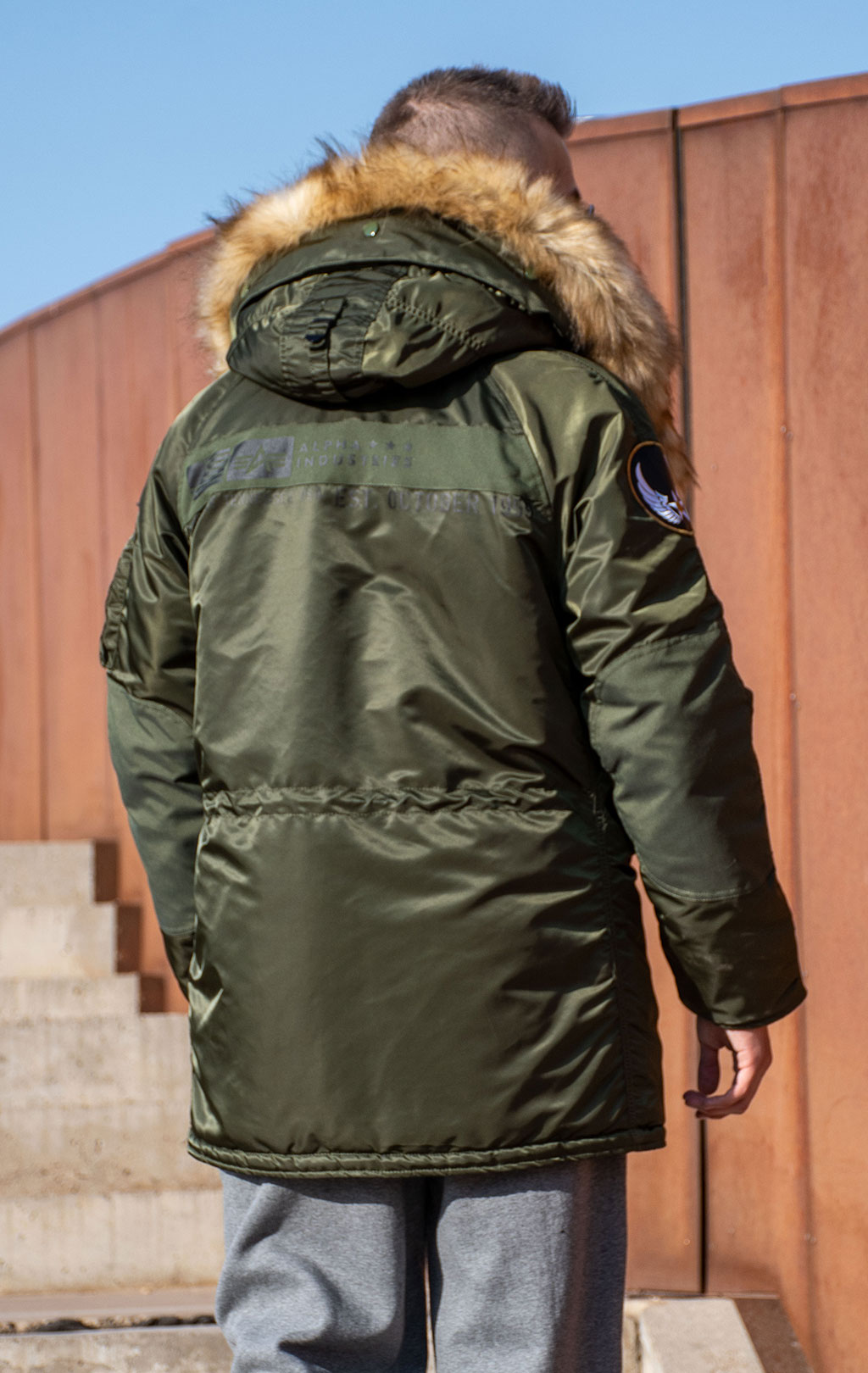 Аляска ALPHA INDUSTRIES AIRBORNE N-3B dark green 