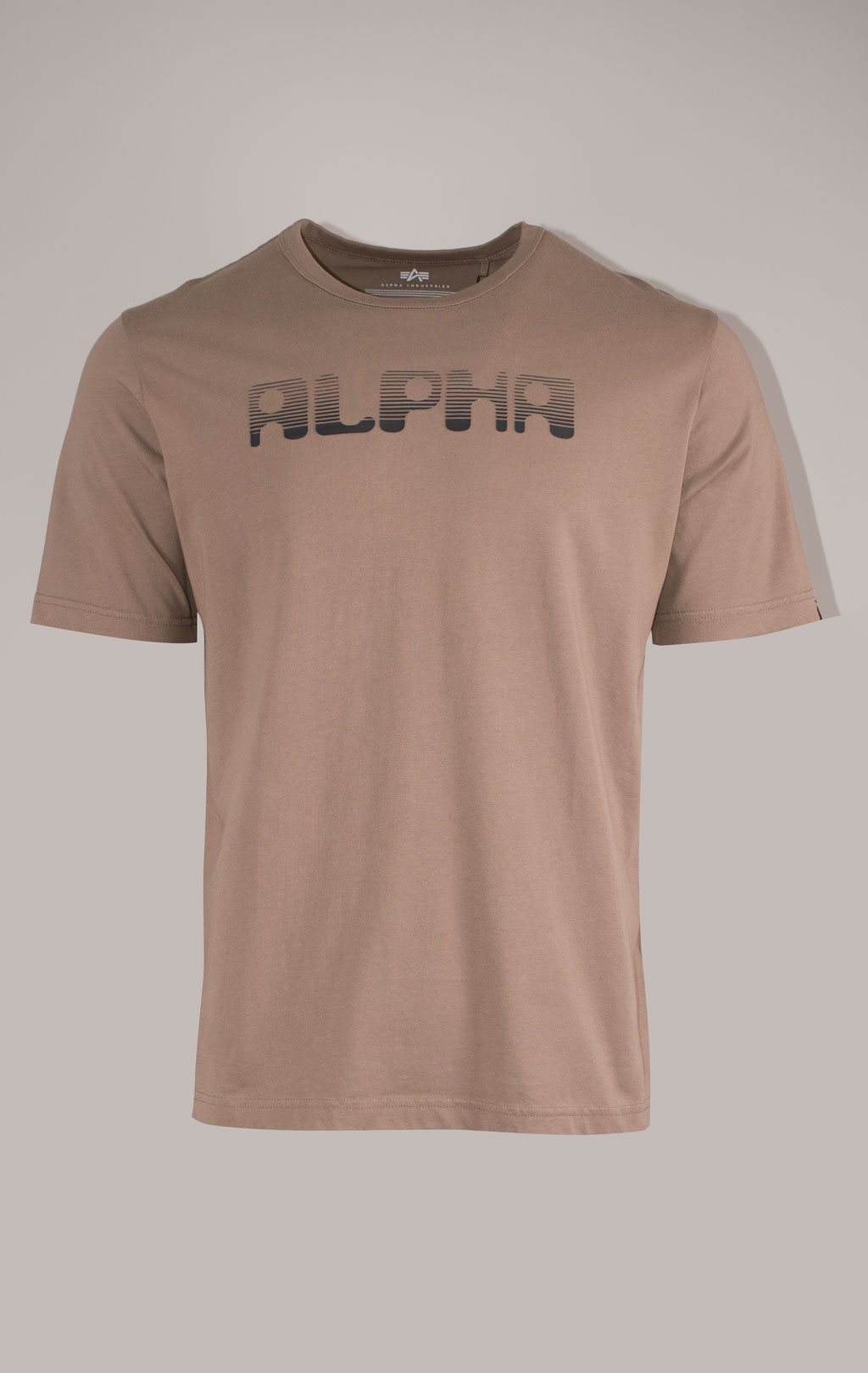 Футболка ALPHA INDUSTRIES ALPHA LOGOS TEE плотная FW 24/25 coyote brown 