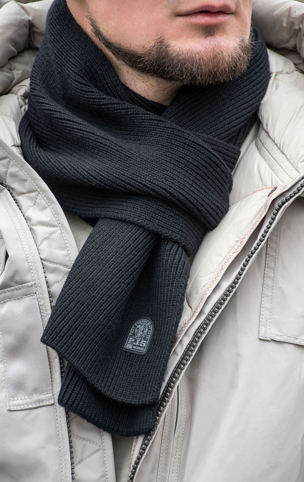 Шарф PARAJUMPERS PLAIN SCARF FW 24/25 black 