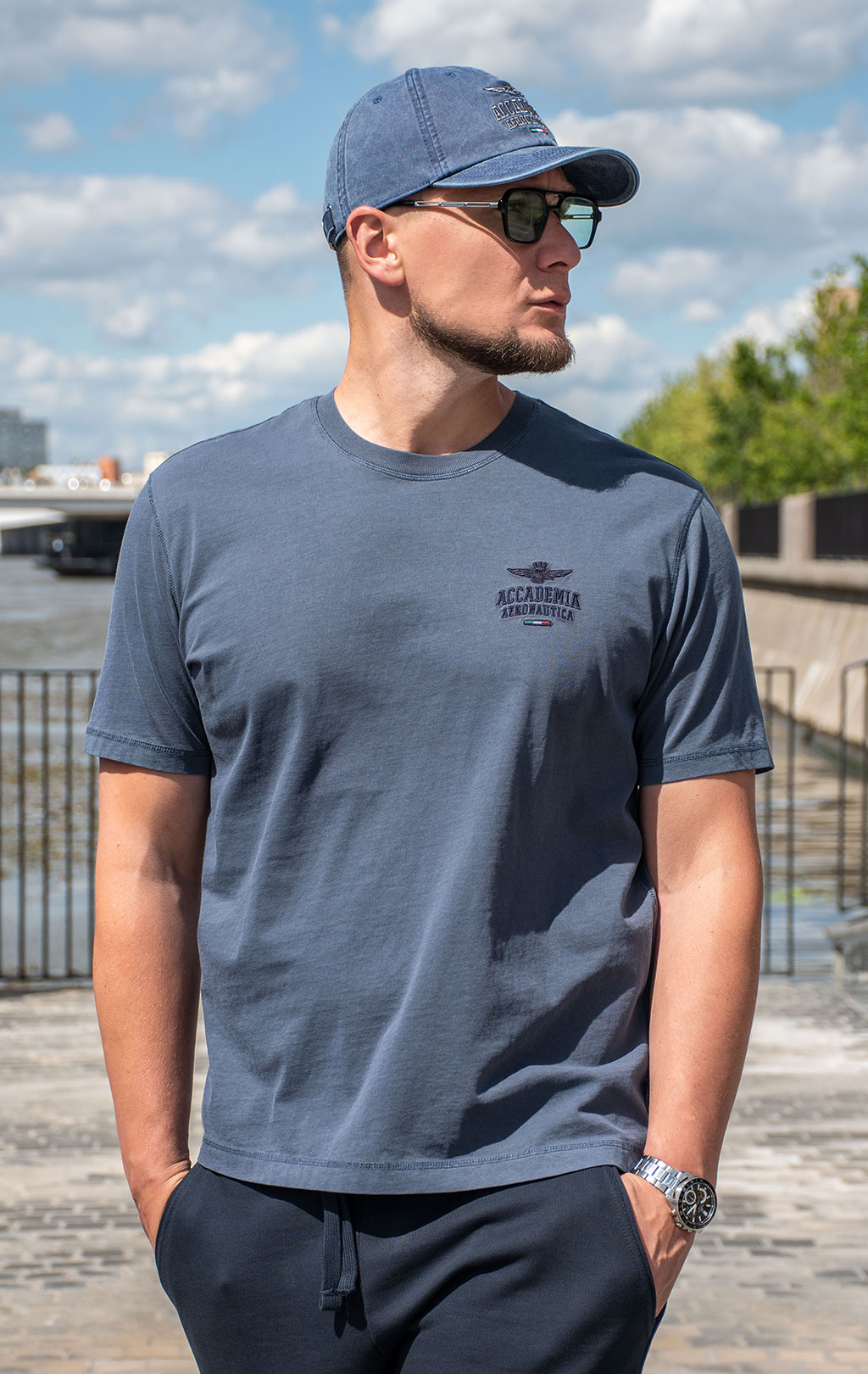 Футболка AERONAUTICA MILITARE FW 24/25/TR dark blue (TS 2302) 