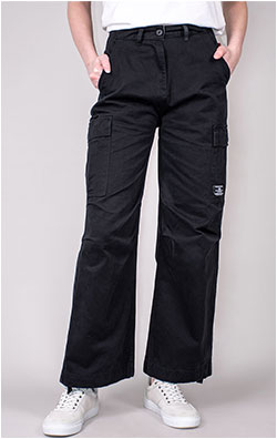 Женские брюки-карго парашюты ALPHA INDUSTRIES M-65 PANT плотные SS 24 m black