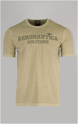 Футболка AERONAUTICA MILITARE SS 25 m/TR antelope beige washed (TS 2407)