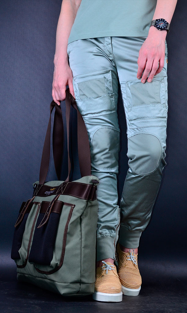 брюки-карго женские Aeronautica Militare, серебристые брюки